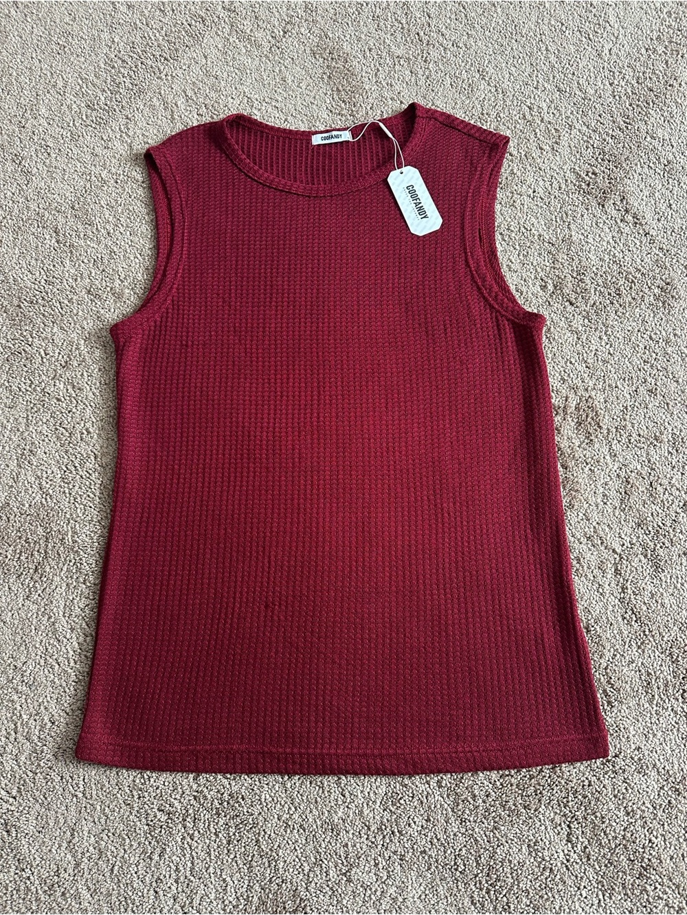 Coofandy Men’s Tank Top - Burgundy
